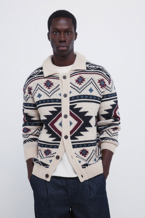 Springfield Fancy diamond cardigan red