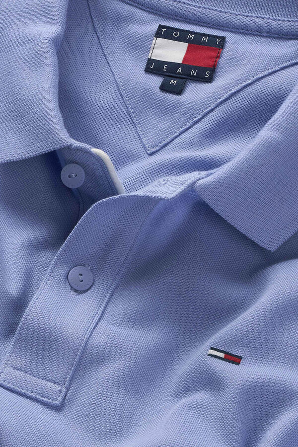 Tommy Jeans Slim short sleeve polo shirt blue
