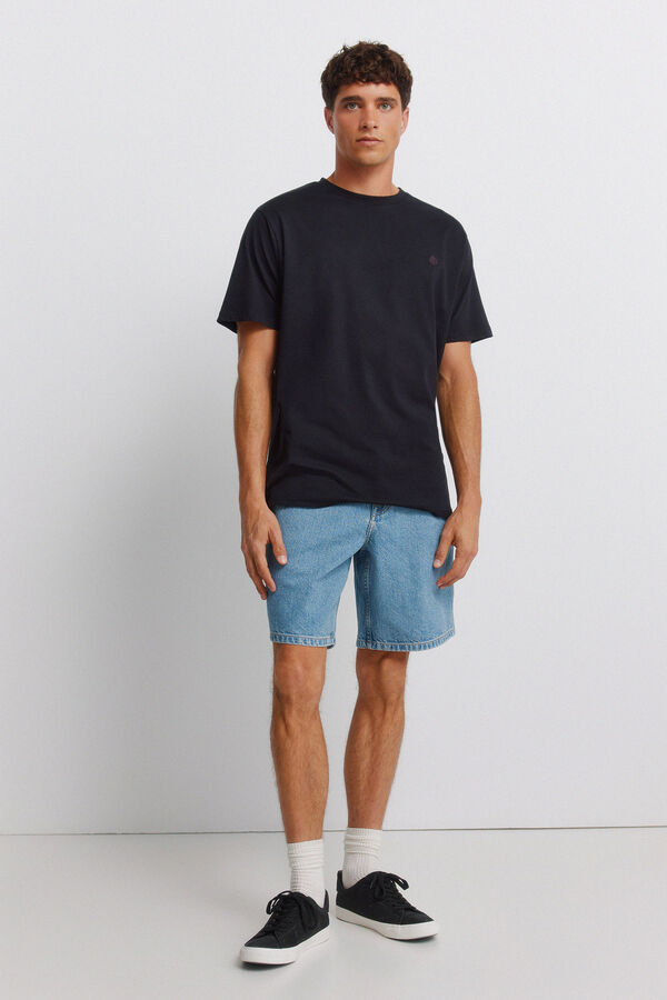 Springfield Bermudas jeans straight fit azul