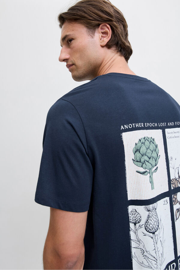 JJ REBEL T-shirt with back print blue