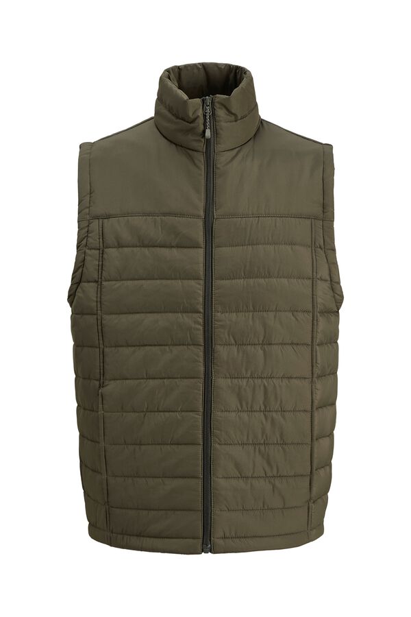 JJ REBEL Chaleco puffer cuello alto verde