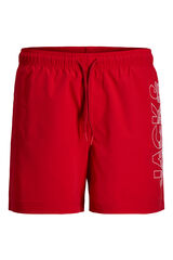 Jack & Jones PLUS Ba&ntilde;ador regular logo rojo