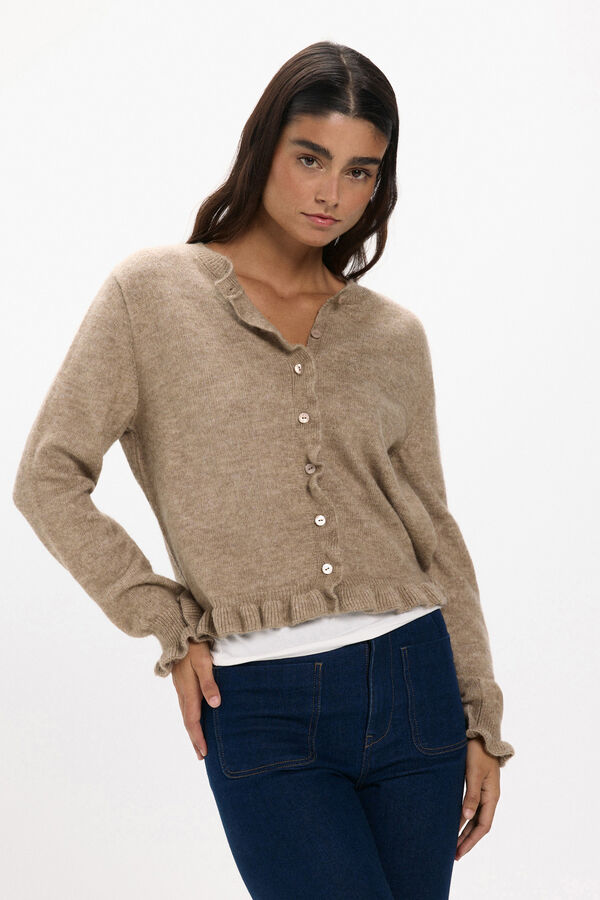 JDY C&aacute;rdigan cierre de botones gris