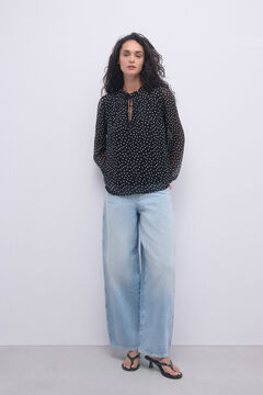 Only Blusa de gasa animal print