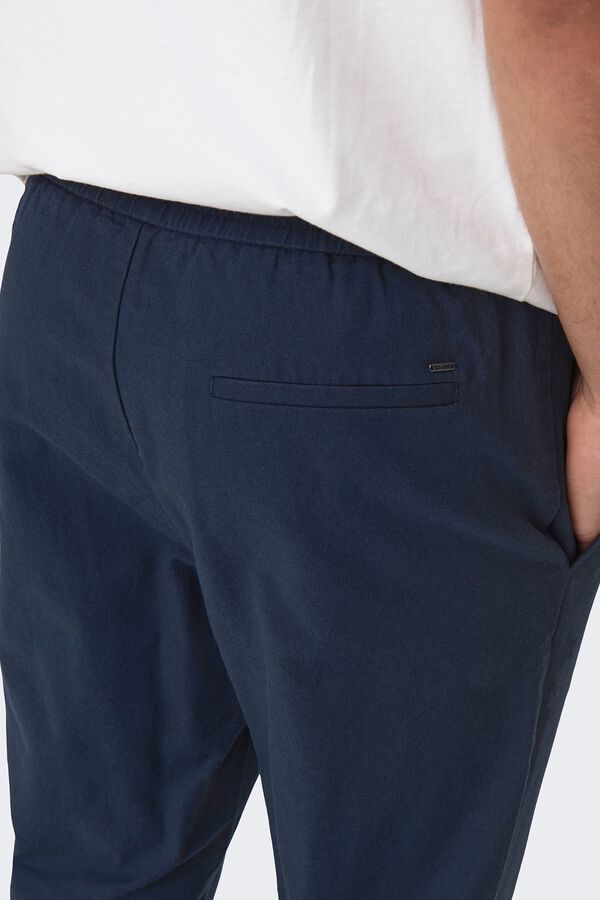 Only & Sons Linen trousers blue