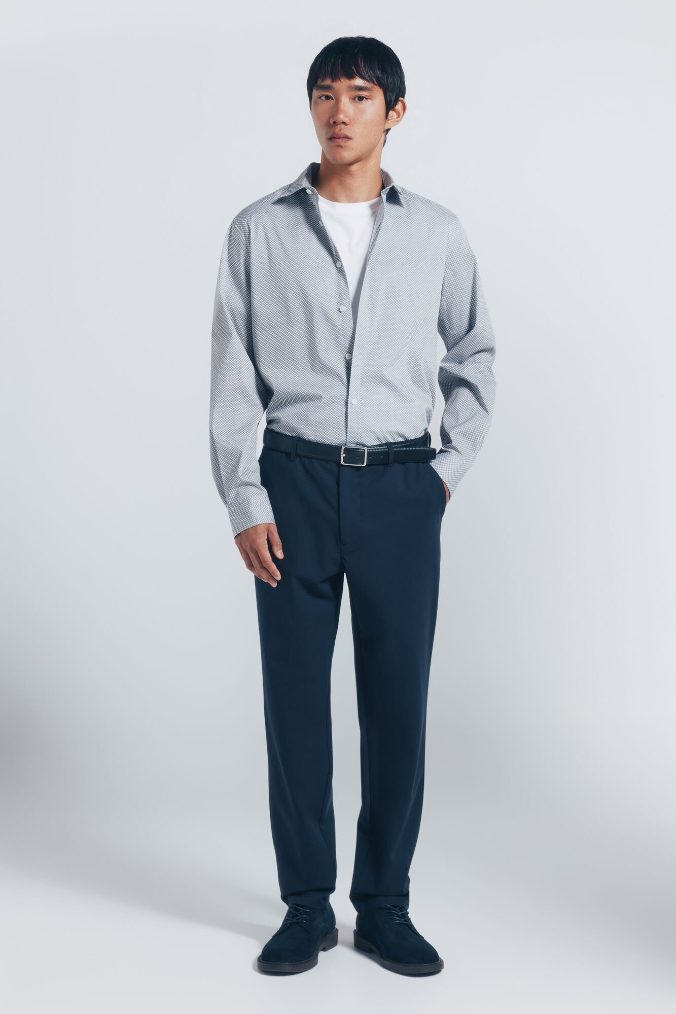 Springfield Micro print poplin shirt