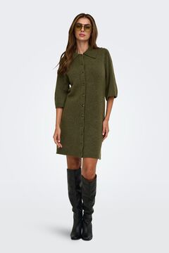 Only Vestido de punto abotonado