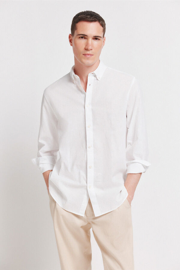 Springfield Linen shirt white