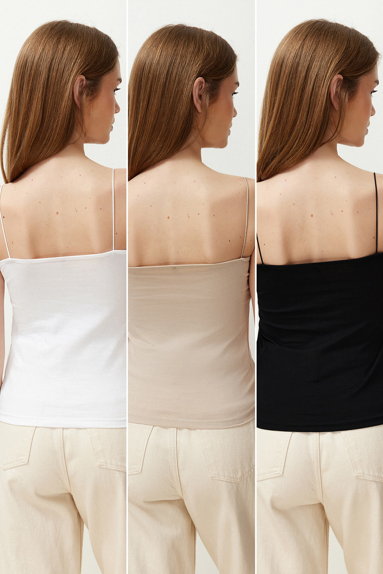 Trendyol Pack 3 camisetas tirantes