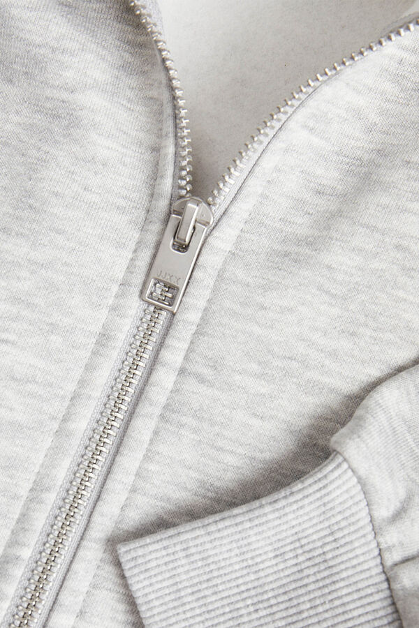 Jack & Jones Sudadera con capucha y cremallera gris