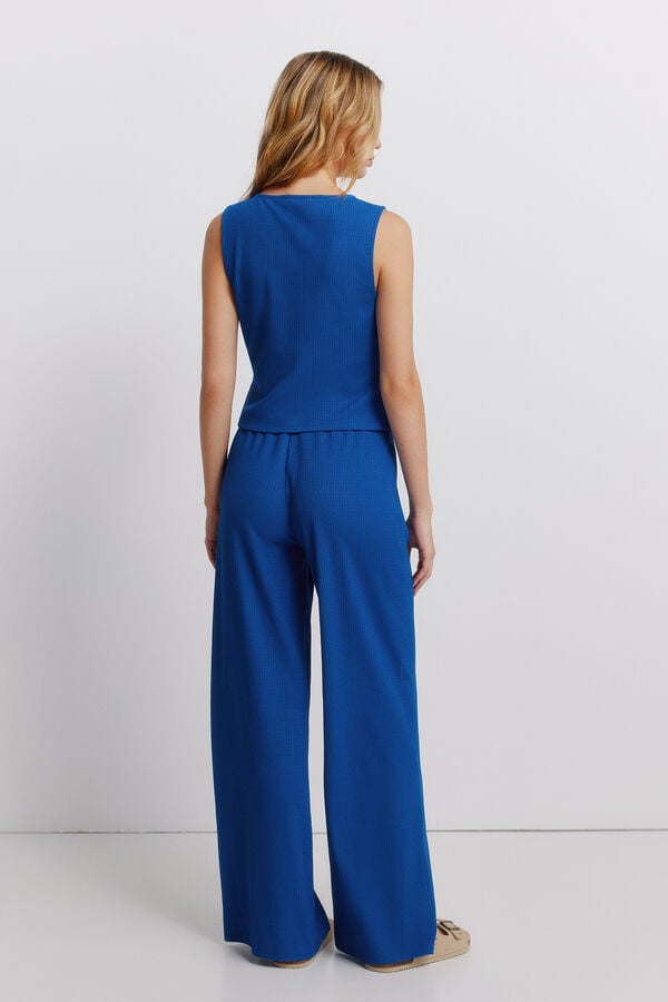 Springfield Pantalon longue structur&eacute; vert