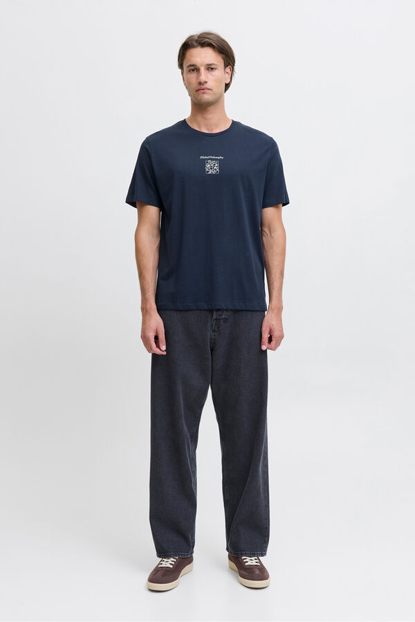 JJ REBEL T-shirt with back print blue