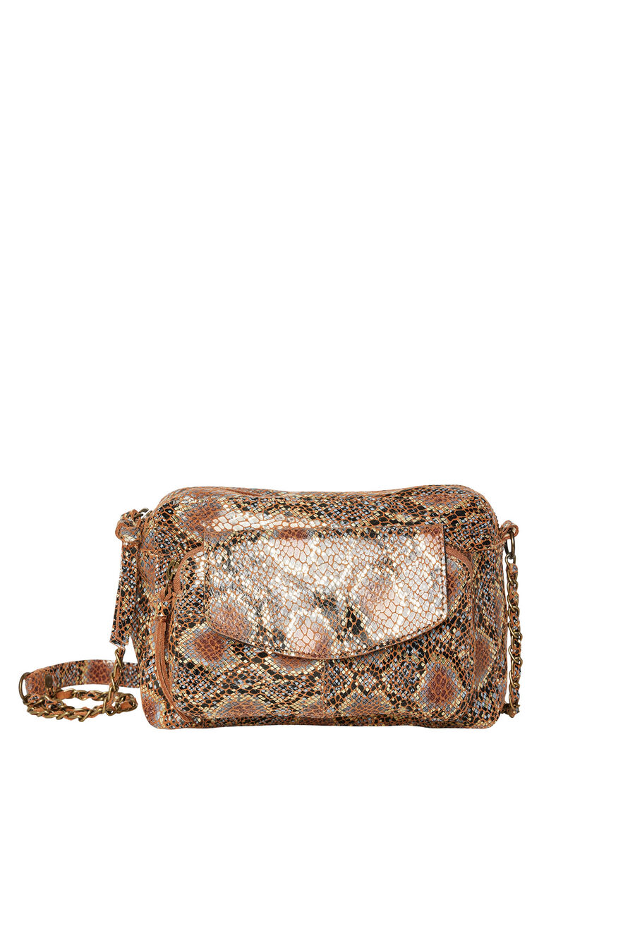 Bolso de piel metalizado