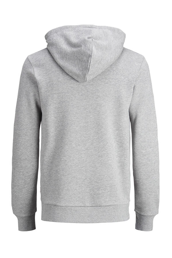 Jack & Jones Sudadera logo capucha gris