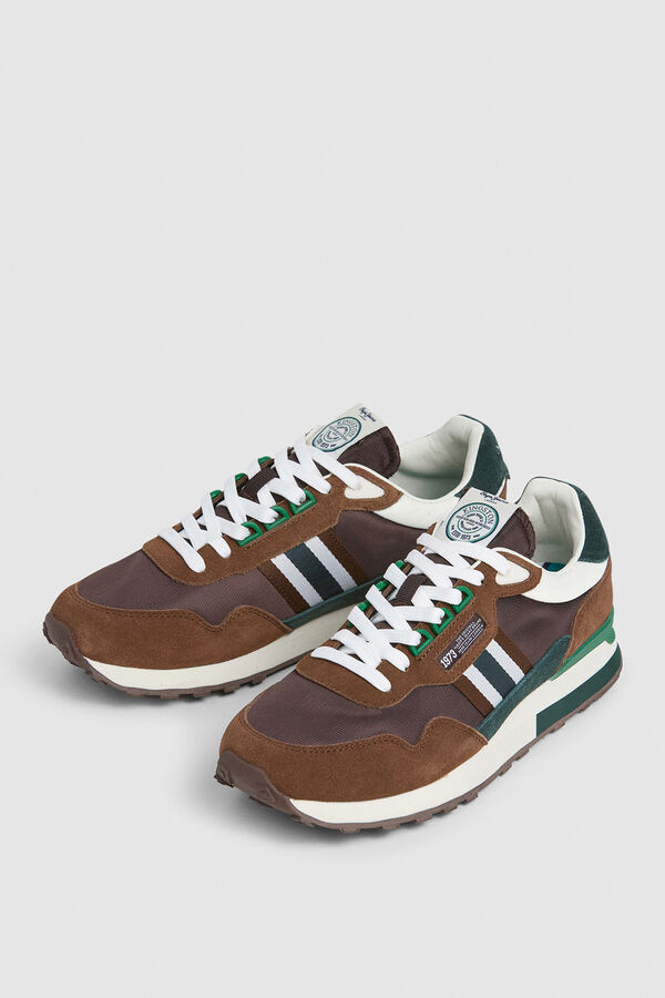 Pepe Jeans Running Shoes With Suede Details nude