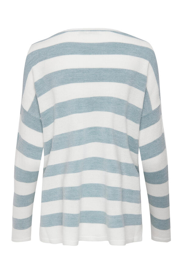 Springfield Women's knit jumper with V-neck blue mix