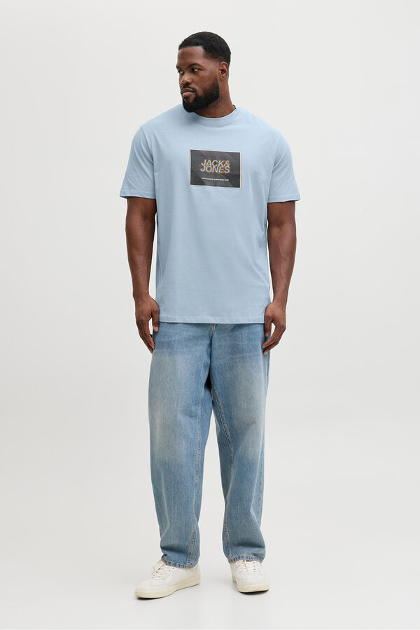 Jack & Jones PLUS Square logo T-shirt blue