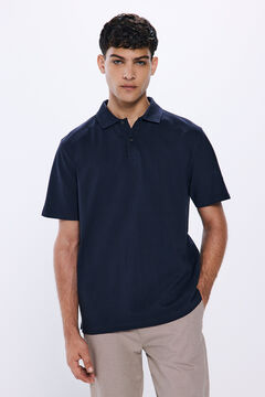 Springfield Piqué -Poloshirt mit regular fit Passform blau