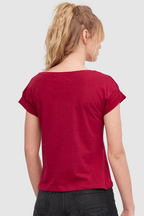 Springfield T-shirt com estampado vermelho