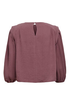 Springfield Round neck blouse with puffed sleeves rose