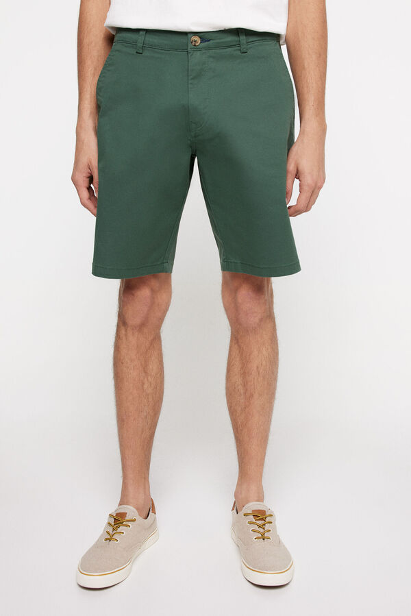 Springfield Coloured comfort fit Bermuda shorts green