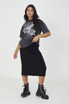 Springfield Jersey-knit skirt black