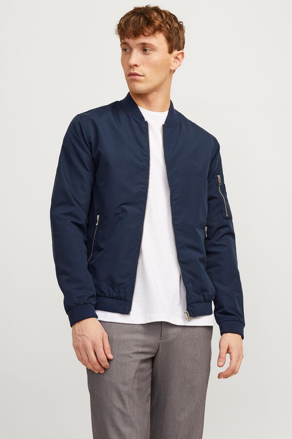 Jack & Jones Recycled bomber jacket blue