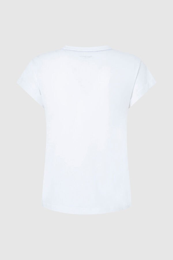 Springfield Camiseta Algodón Con Logo Estampado blanco