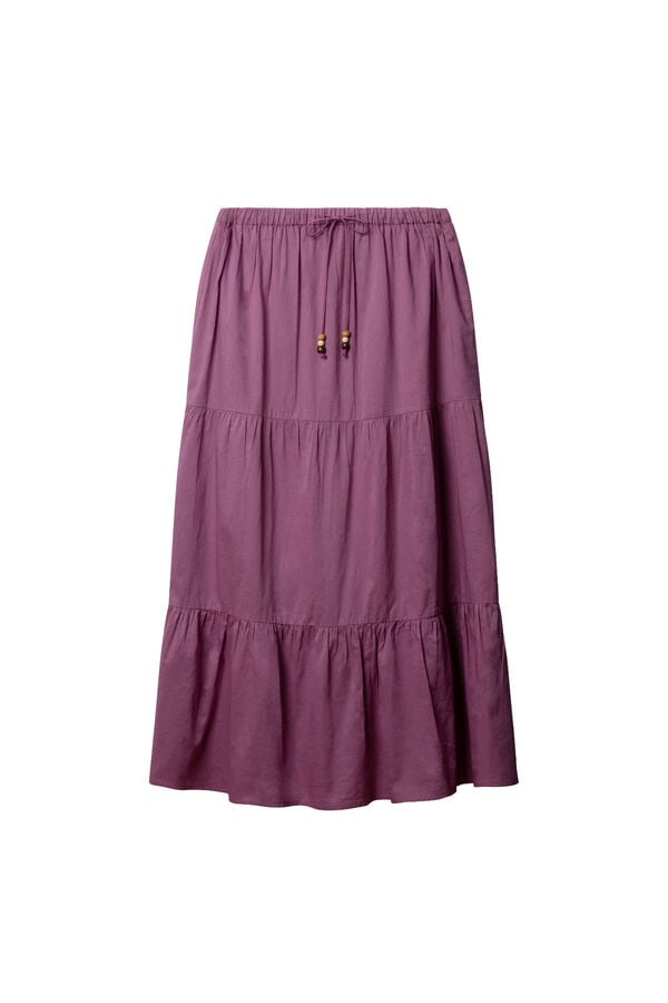 Springfield Saia midi com folhos rosa