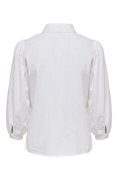 Springfield Long-sleeved midi shirt with lapels blanc
