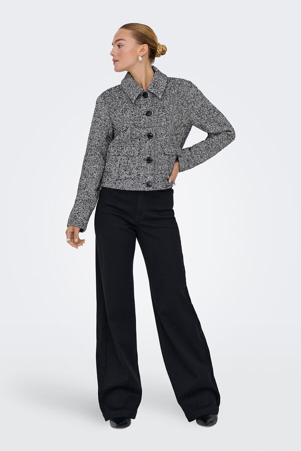 JDY Kurzer Mantel Schwarz