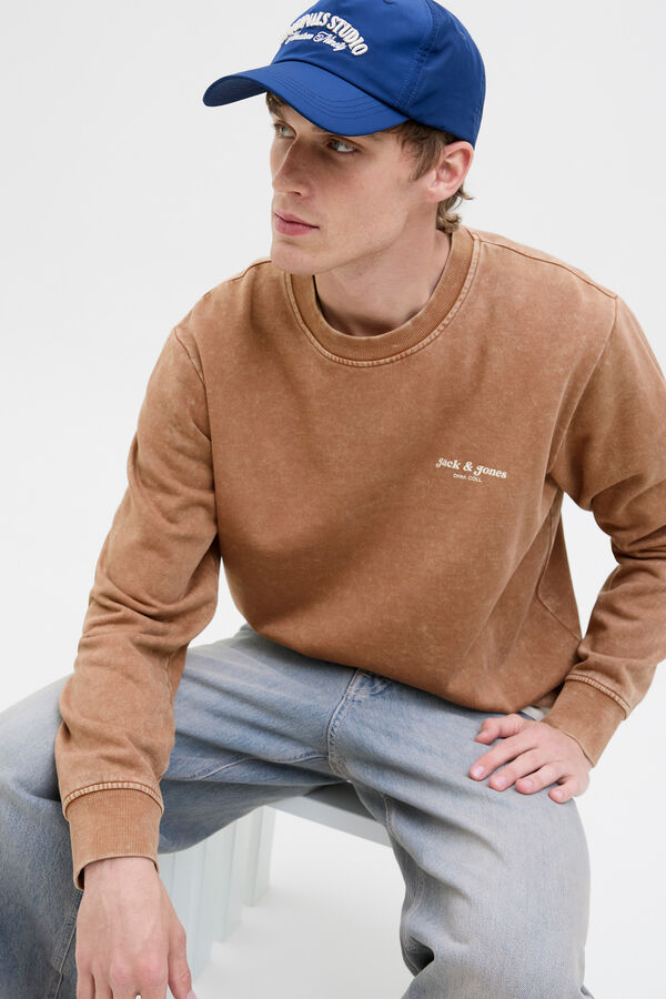 Jack & Jones Sudadera regular fit marr&oacute;n