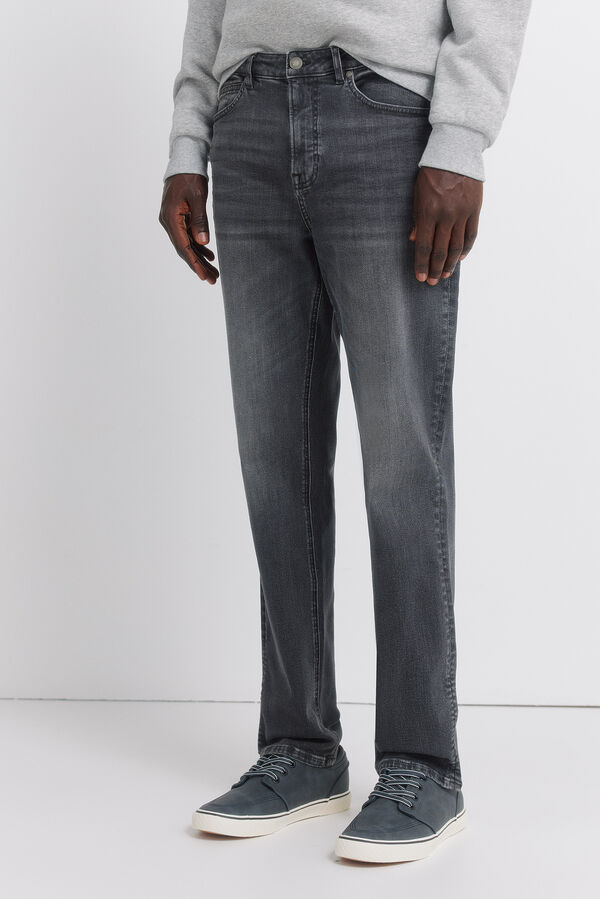 Springfield Washed black slim fit jeans grey