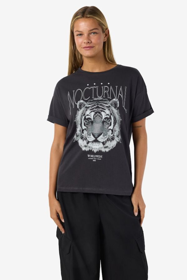 Noisy May Printed T-shirt grey