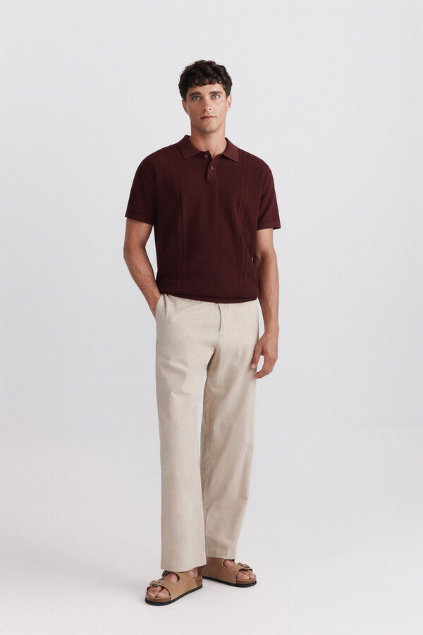 Springfield Basic structure polo shirt red