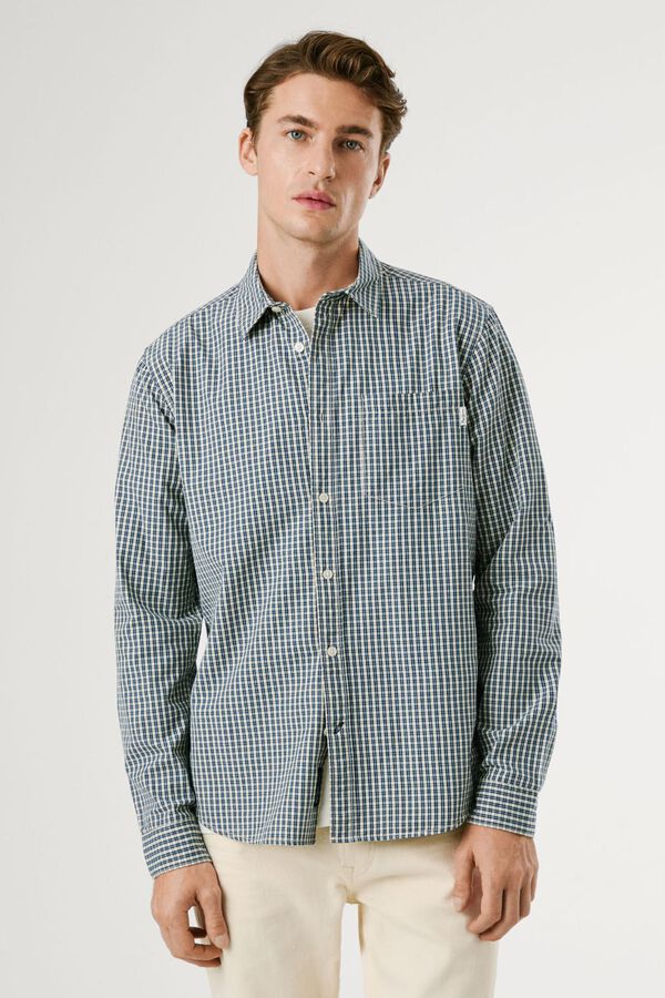 Pepe Jeans Camisa Cuadros Fit Regular azul