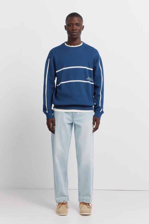 Springfield Light denim washed chinos blue