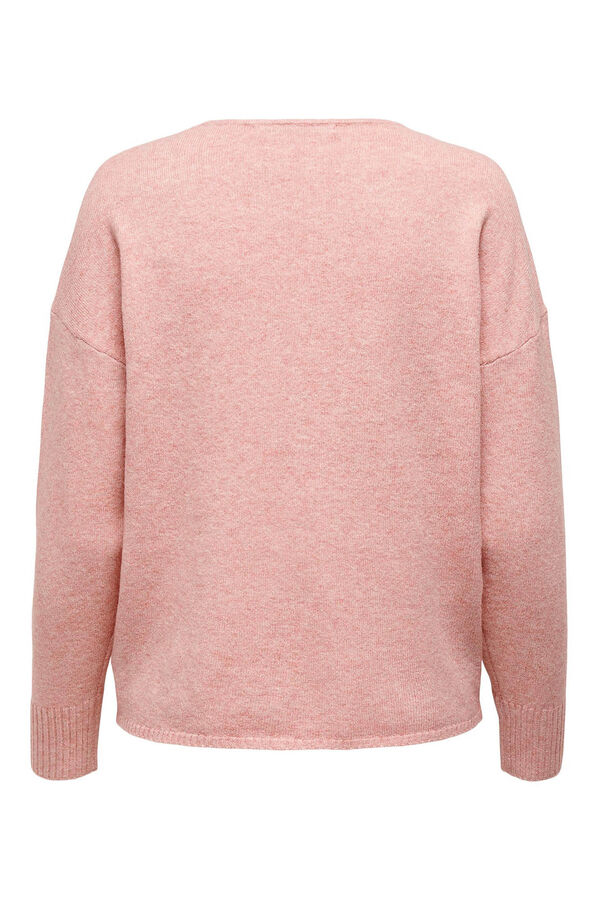 Springfield Sweater de bico manga comprida rosa