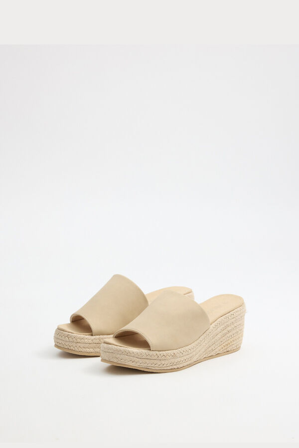 Inside Clog-style wedge sandals white
