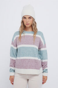 Springfield Camisola riscas lilás e verde