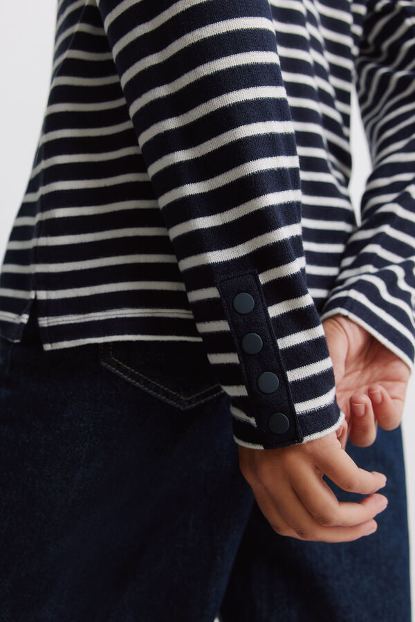 Springfield T-shirt &agrave; double rayure bleu