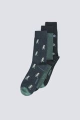 Springfield 90's long socks 3-pack blue