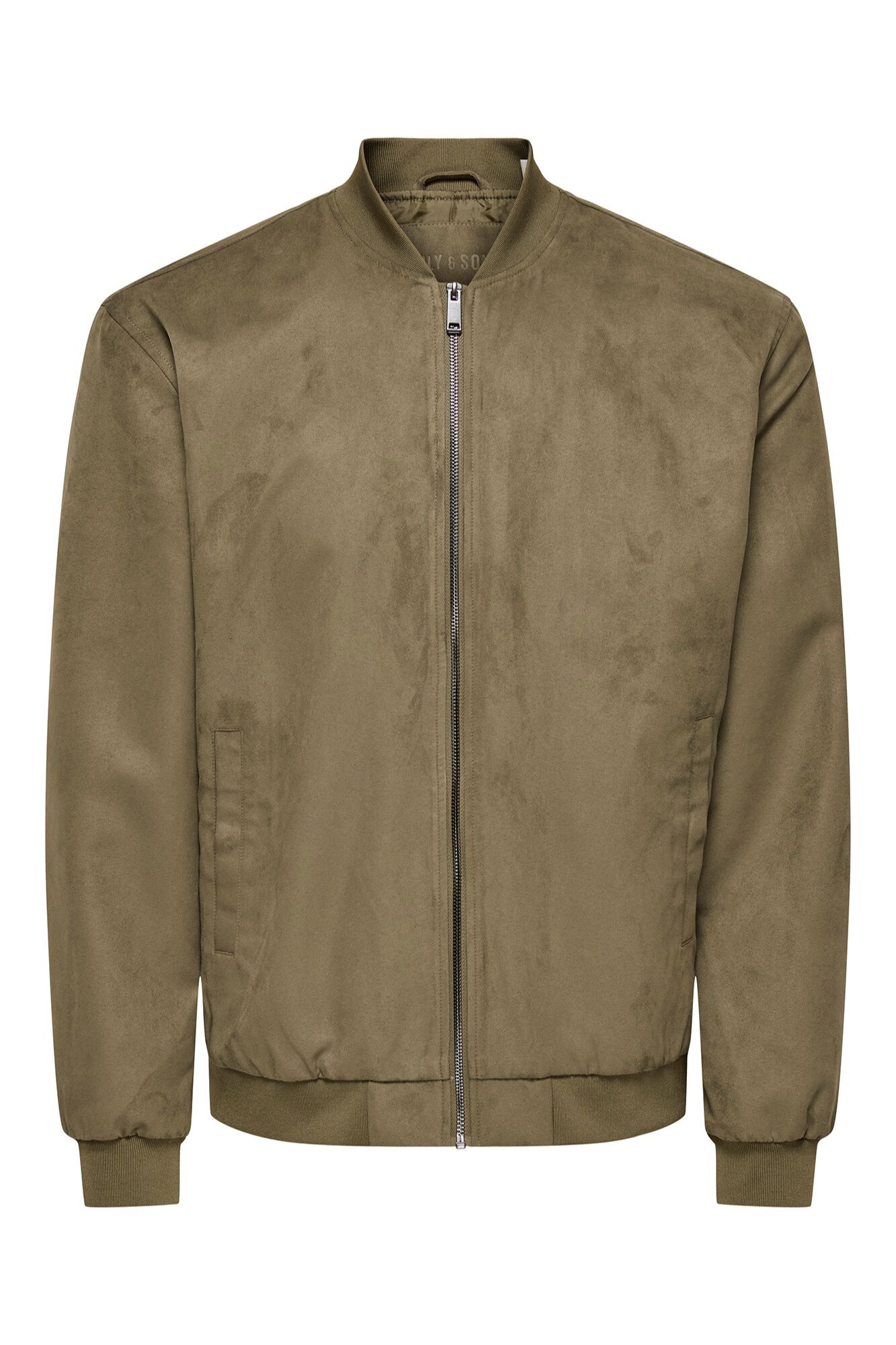 Only & Sons Bomberjacke in Wildlederoptik