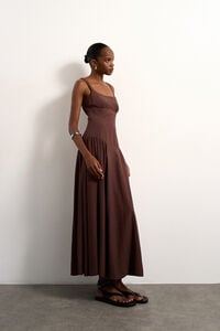 Topshop Vestido midi de tirantes