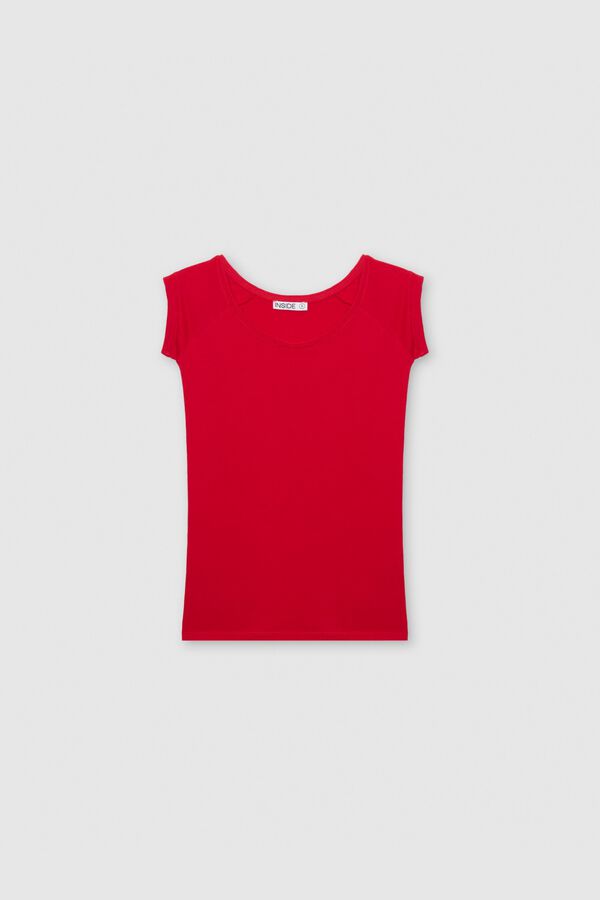 Inside Camiseta cuello redondo rojo