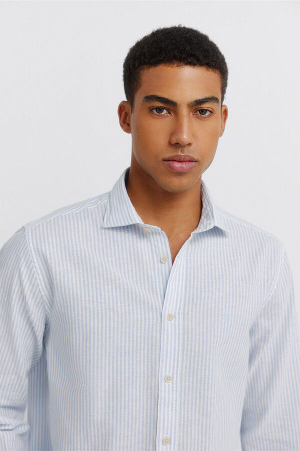 Springfield Linen shirt blue