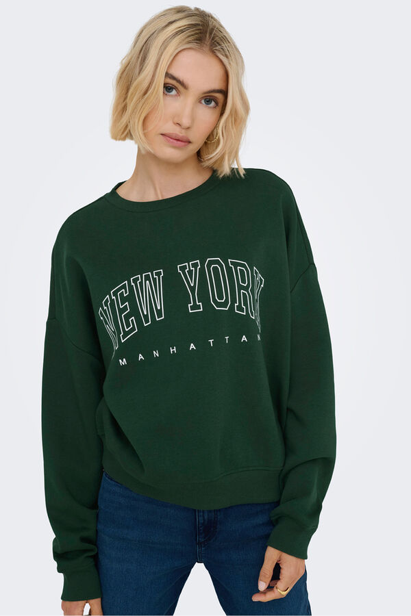 Only Round neck sweatshirt green