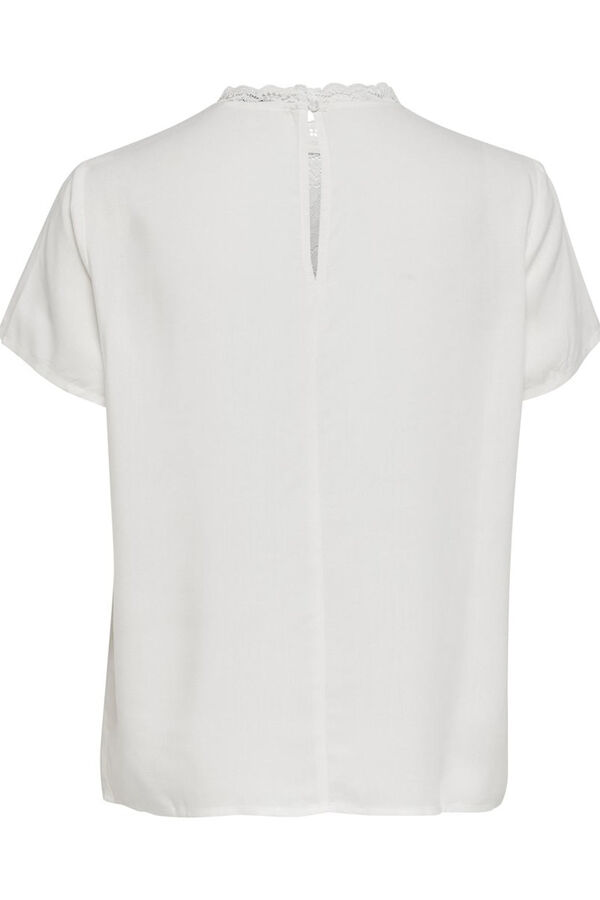 Springfield Lace detail blouse blanc