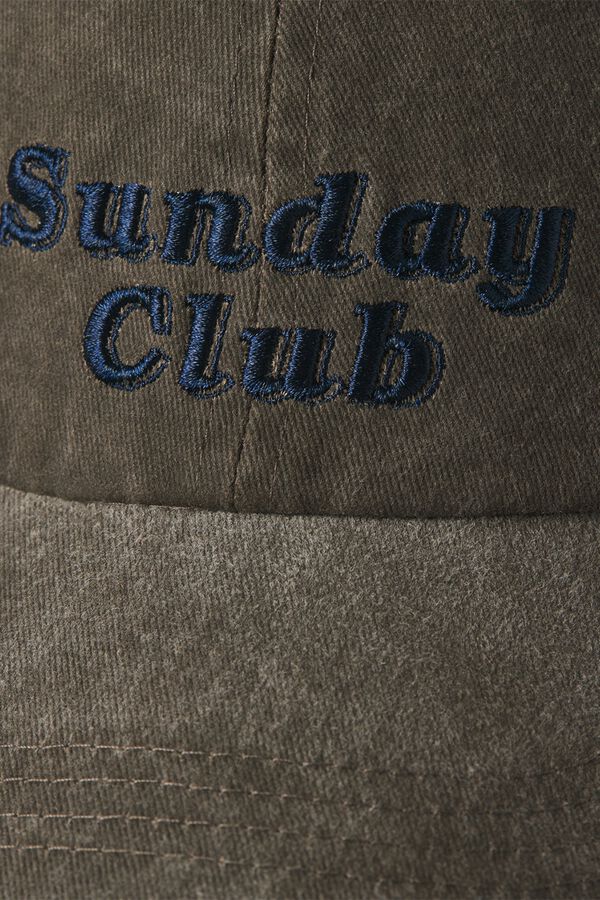 Jack & Jones Gorra de algod&oacute;n bordada gris