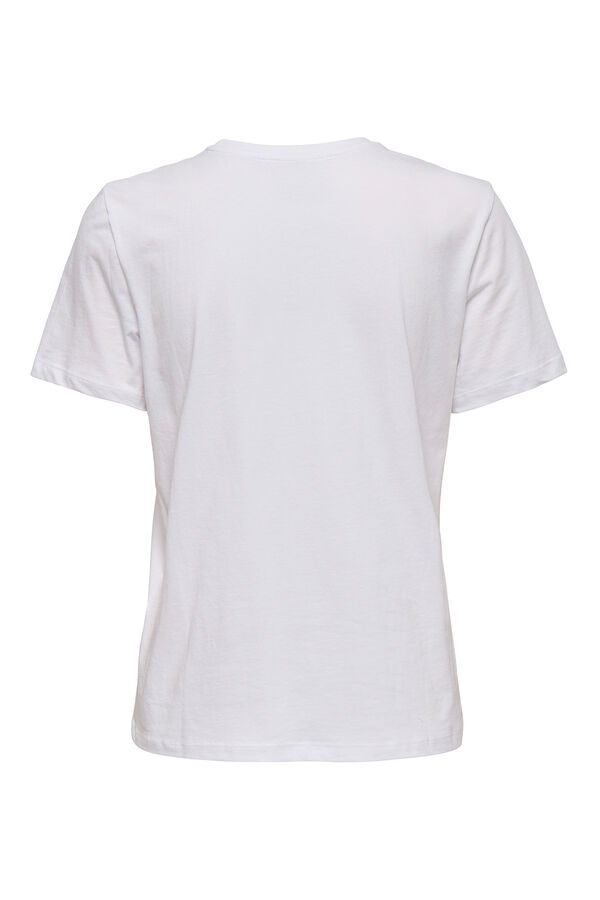 Only Short sleeve embroidered T-shirt brown